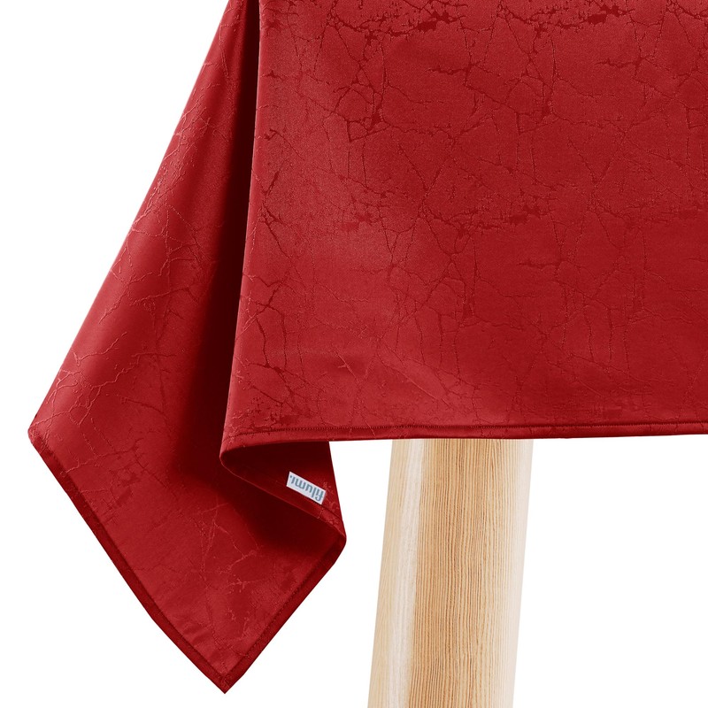 Filumi Tablecloth 140 x 180 cm Red Washable for Indoor