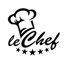 Le Chef Five Stars Chef Hat Toque CCI Decal Vinyl Sticker|Cars Trucks Vans Walls Laptop|Black |5.5 x 5.0 in|CCI1832