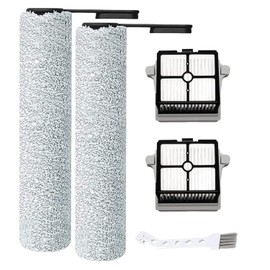 shepanyi Brush Roll and Filter Replacement Parts Compatible for Tineco Floor One S7 Pro, Floor One S6, 2 Replacement Rollers, 2 Replacement Filters for S6/S7 Pro, Accessories, Brush, Roller, Roller