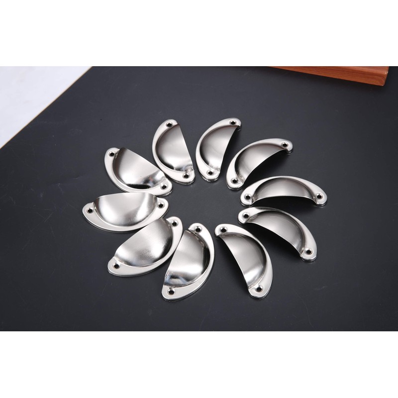 Yetaha Cup Cabinet Pulls, 10PCS Drawer Shell Pull Handles, 82x35mm