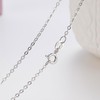 Aosyoisk S925 Silver Dainty Italian 1.1 mm Cable Chain Necklace,