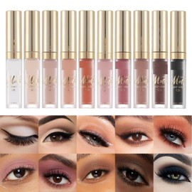 MAEPEOR Matte Liquid Eyeshadow 8 Colors Naked Smooth Creamy Eyeshadow Long Lasting and Waterproof Lightweight Eyeshadow (P07 Spruce)