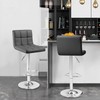 Kemon Bar Stools Modern PU Leather Height Adjustable Swivel Barstools
