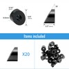 Helffer 50 Pack 1/4" ID Black Angle Beveled Washers for
