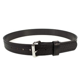 1 1/2" Heavy Duty Leather Basketweave Embossed Belt (Black, 40" (Fits Size 36-37 Pants))