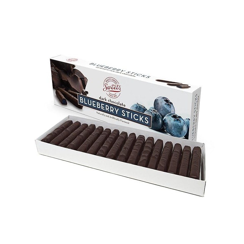 Sweet Candy Dark Chocolate Blueberry Sticks - 10.5 Ounce Box