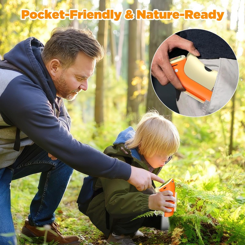 NOKA Microscope for Kids - 2-in-1 Handheld Digital Miniscope with