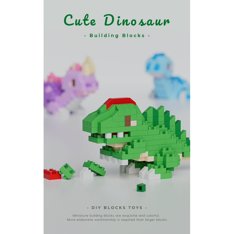 Jollcnoia Pterosaur Cute Dinosaur Animals Creature Building Toy Blocks Ancient