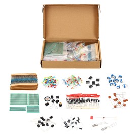 PATIKIL Electronics Components Kit Assortment, 1900pcs Metal Film Resistor, Diode, Capacitor, LED, Potentiometer, Transistor, DC Jacks, PCB, Speaker