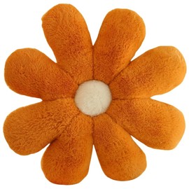 OUKEYI 15.7In/40cm Daisy Flower Pillow, Cute Flower Shaped Floor Pillows Cushions Decorative Throw Pillows Plush Pillows for Girls Bedroom Room Bed Decor (brown)