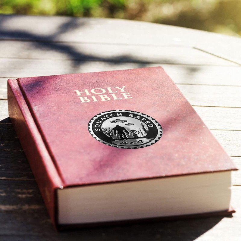 3Pcs Squatch Aliens Badge Rated Car Emblem, 4 x 4