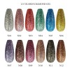 Obp Gama Gel Uv Semipermanente Esmalte Glitter Diamante 6pzs Obp