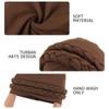 DRESHOW African Women's Turban Double Braid Headwear Headwear Chemo Cap