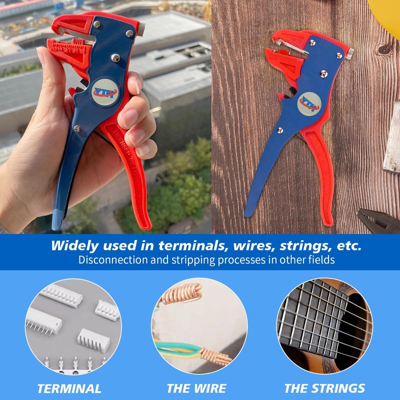 2 in 1 Automatic Wire Stripper & Cutter, Self-Adjusting Insulation