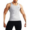 NELEUS Men's 3 Pack Compression Tank Top Tight Muscle Shirts,5074,Light