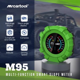 MRCARTOOL Digital Inclinometer Car Speedeometer HUD Head Up Display Compass Slope Gauge