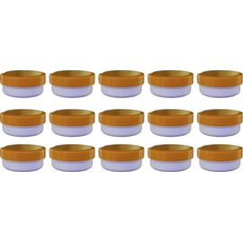 15 ointment containers, cream containers, flat ointment jar, 12 ml capacity with orange lid, made in Germany