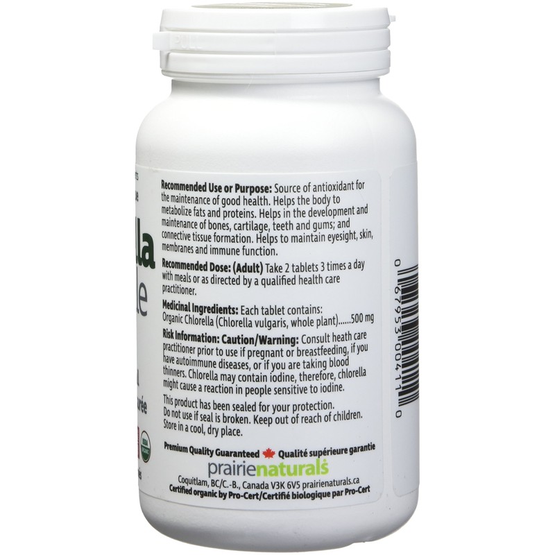 Prairie Naturals Prairie Naturals Organic Chlorella Broken Cell Wall Tablets