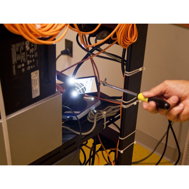 General Tools 80560 Telescoping LED Lighted Inspection Mirror, 360 Swivel