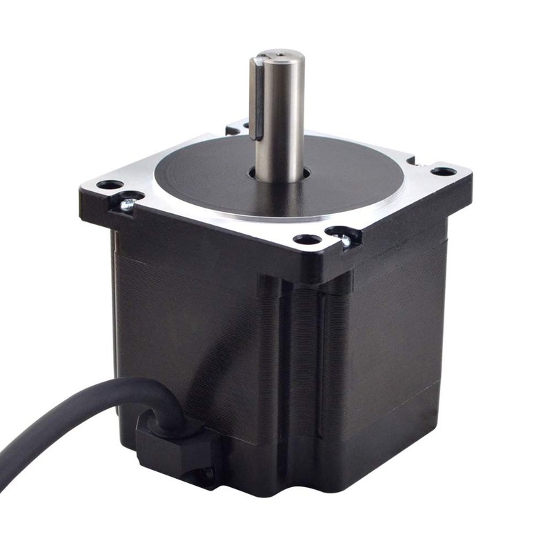 STEPPERONLINE Nema 34 Stepper Motor 4.8Nm(679.87oz.in) 6.0A 14mm Key-Way Shaft