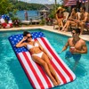 Fabric-Covered Inflatable Pool Float for Adults – Oversized Patriotic Lounger
