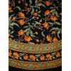 India Arts French Floral Round Cotton Tablecloth 88" Amber on
