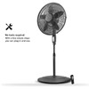 Air Monster 15732-R 18-Inch Diameter 3-Speed Adjustable Height Oscillating Pedestal