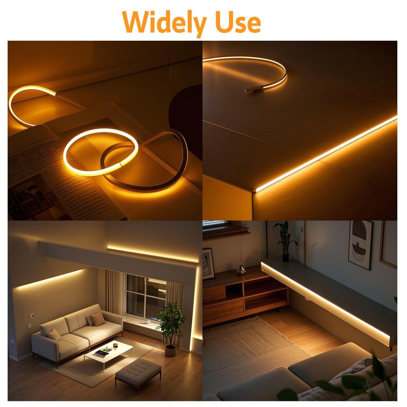 10M/32.8FT Smart LED Strip Waterproof RGB Neon Rope Light with