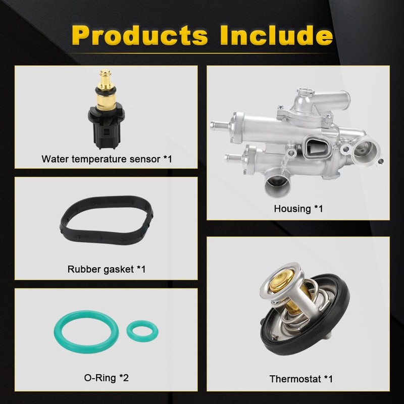 Jovbex Aluminium Engine Coolant Thermostat Housing Compatible with Chrysler Sebring