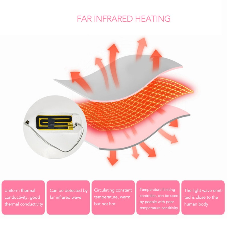 Electric Heated Waist Band 3 Levels Adjustable Temperature Far Infrared