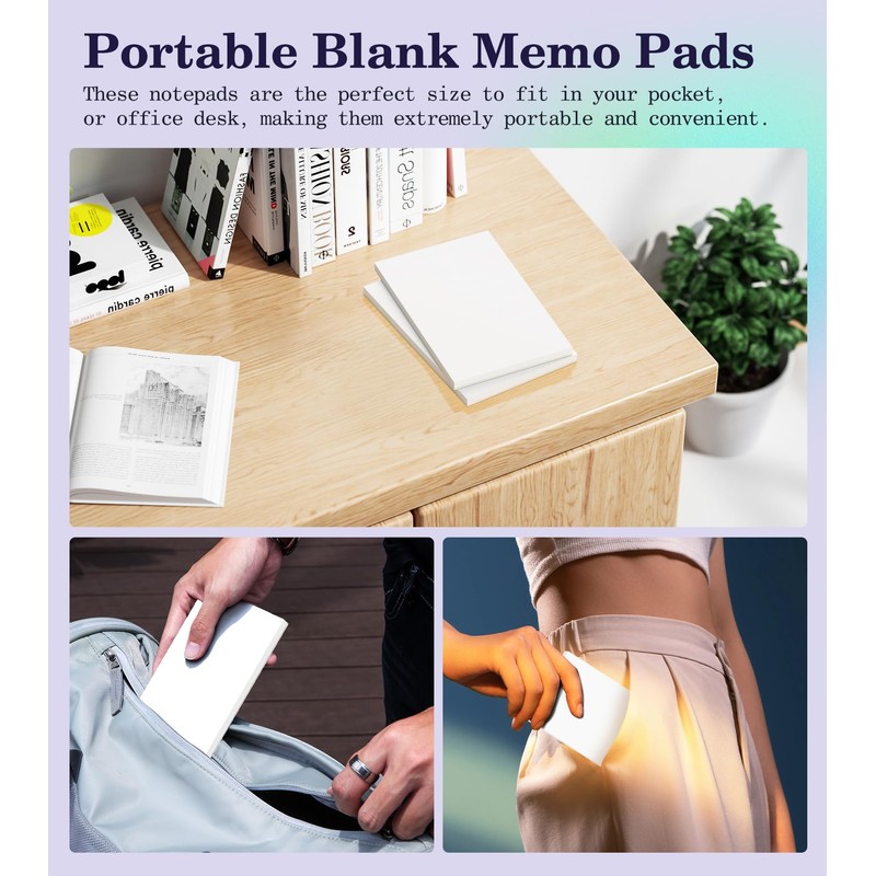 Notepads 3x5, 6 Pack Small Note Pads, Server Note Pad,