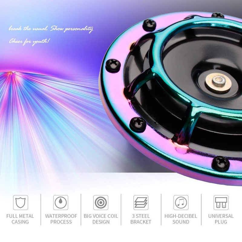 FARBIN 12V Loud Car Horns High Tone/Low Tone Train Horn