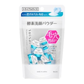suisai Beauty Clear Powder Wash N, Enzyme Facial Cleansing Powder, Trial, 0.014 oz (0.4 g) x 15 Packs, Removes Dark Stains Blackheads Dirt and Exfoliation From Skin and Pores