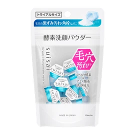 suisai Beauty Clear Powder Wash N, Enzyme Facial Cleansing Powder, Trial, 0.014 oz (0.4 g) x 15 Packs, Removes Dark Stains Blackheads Dirt and Exfoliation From Skin and Pores