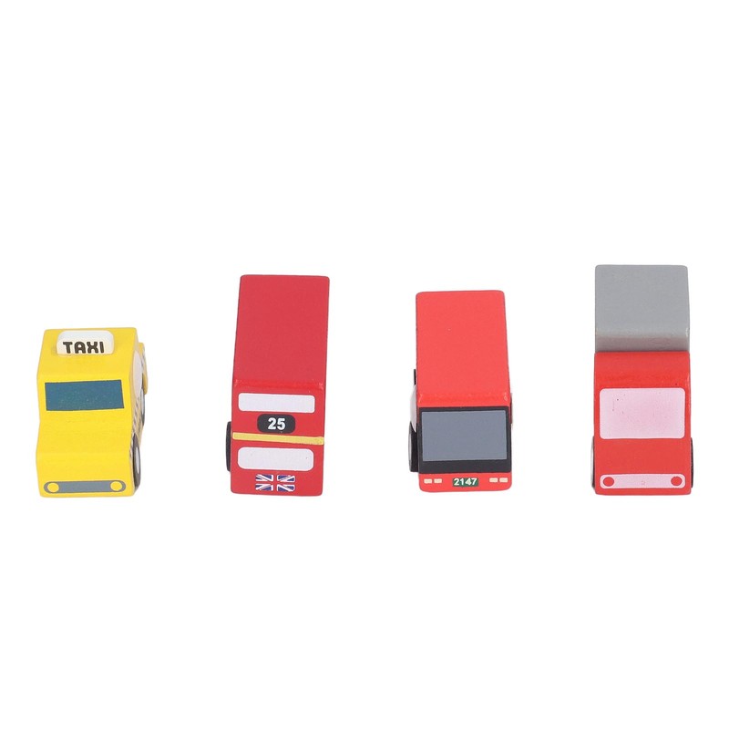 12pcs Wooden Mini Trucks Forward Backward Promote Cognitive Kids Educational