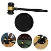 GANAZONO Wooden Auction Hammer Set Portable Judge Gavel for Court
