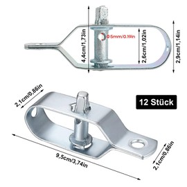 Galvanised Wire Tensioner, Pack of 12 Wire Tensioners, 90 mm Fence Tensioners, Galvanised, Wire Tensioner for Knotted Mesh Fence, Pasture Fence