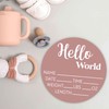Hello World Newborn Sign - Baby Name Birth Announcement Plaque