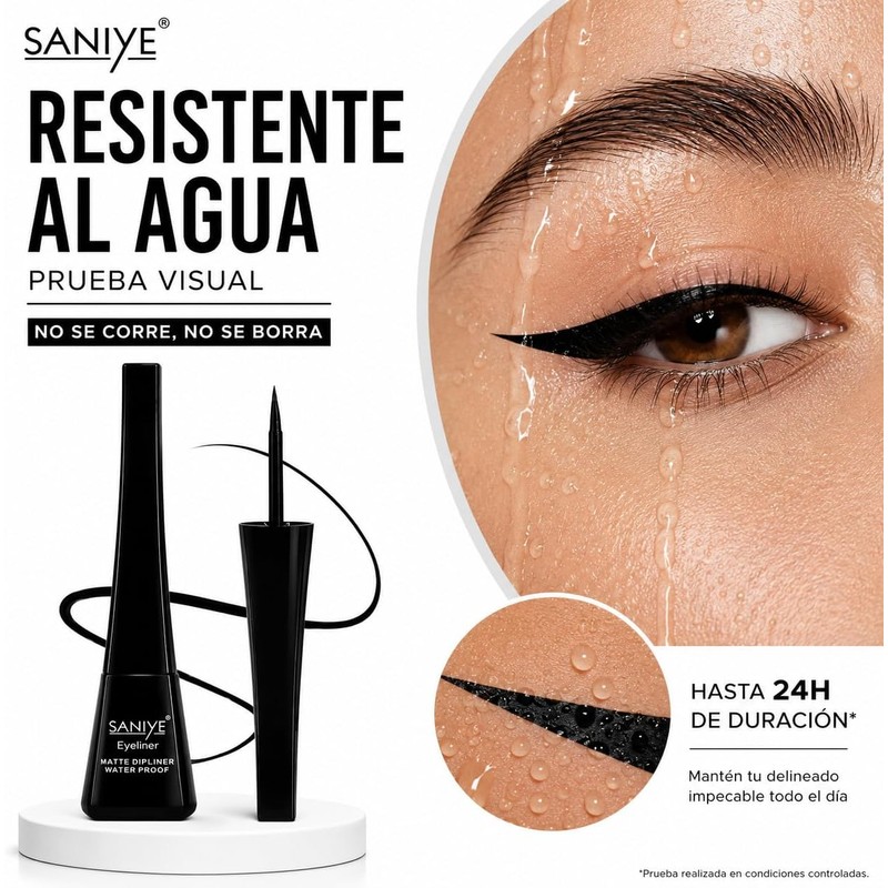 SANIYE Delineador Líquido Matte Impermeable (3 Piezas -2 Piezas-6 Piezas)