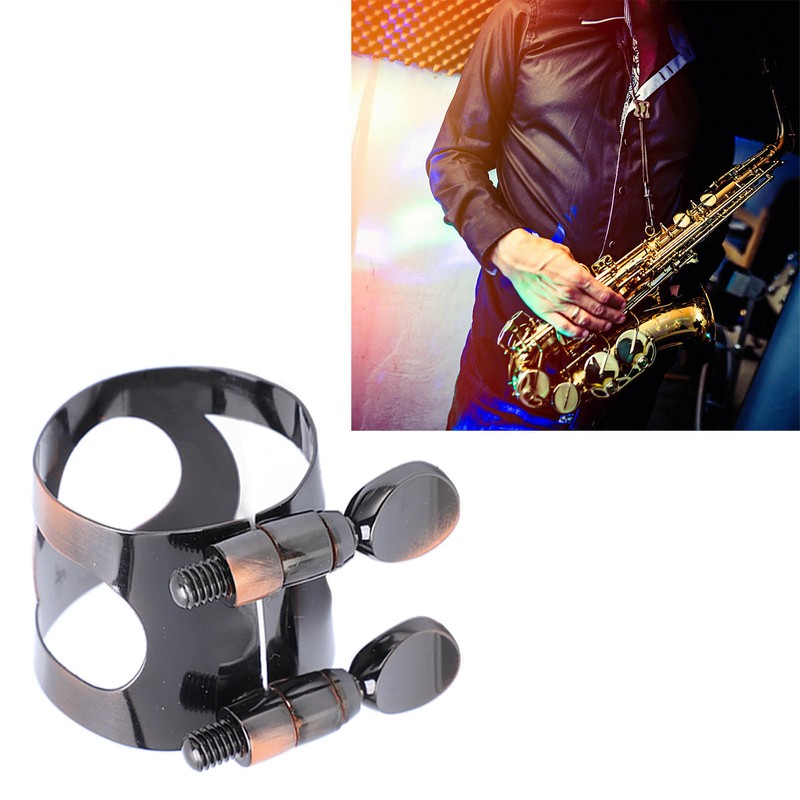 Saxophone Ligature Mouthpiece Fastener Sax Metal Clip Musical Instrument Accessories