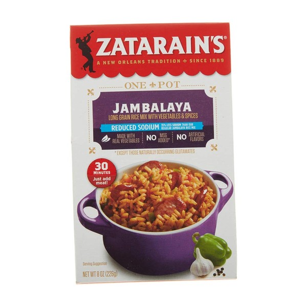 Zatarains Reduced Sodium New Orleans Style Jambalaya Mix, 8 oz