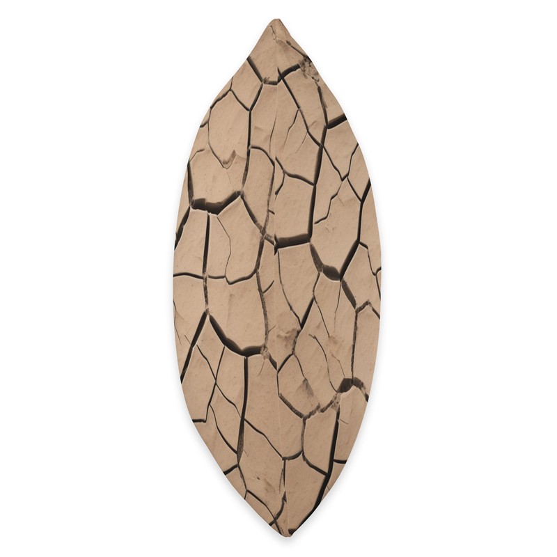 Dry Cracked Ground Design Throw Pillow