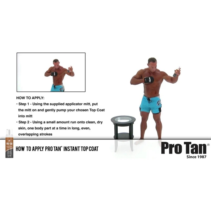 Pro Tan Overnight Color Bronceador Competencia Gym Kit 2 Pza