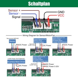 Digital LED Speedometer, 5-Bit Speed Meter with DC 5V-30V, Digital Motor Speedometer, with Support of Speed/s Mode, Frequency Division and Filter Function, Tachometer with Hall Near Field