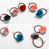 Ruihfas 5Pcs Girls Women Pearls Flower Hair Accessories Elastic Hair