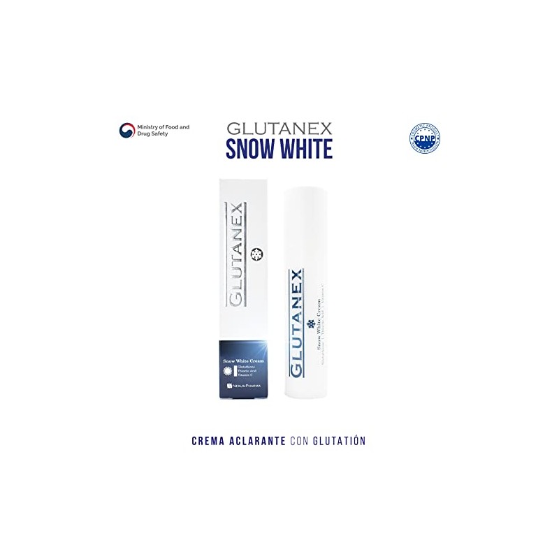 Glutanex Snow White Crema Aclarante Aclaramiento Instantáneo Antioxidación Despigmentación Hidratación