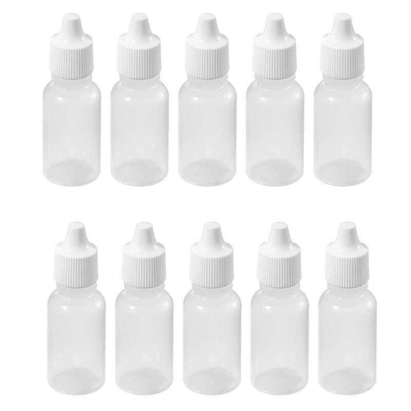 AIMALL 50-Pack 5ml Clear Empty Plastic Dropper Bottle Squeezable Eye