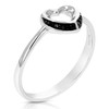 Vir Jewels 1/20 cttw Black Diamond Heart Ring .925 Sterling