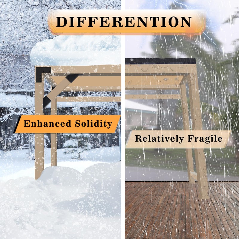 4 Pcs Pergola Brackets, 45-Degree Angle Bracket. Specially for Reinforcing