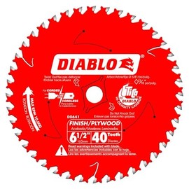 Diablo High-Performance Finish Trim Saw Blade for Wood - 6-1/2" x 40-Teeth, TiCo Carbide - D0641A